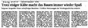 Zeitung vor Fasnet 2003