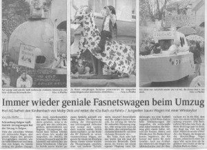Zeitung Fasnetsmontag 2003